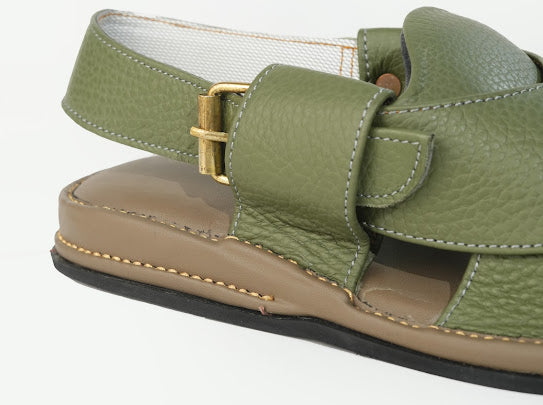 Olive Drop Peshawari Chappal