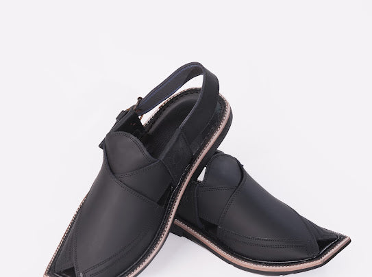 Black Peshawari Chappal