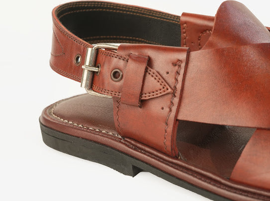 Maroon Classic Peshawari Chappal