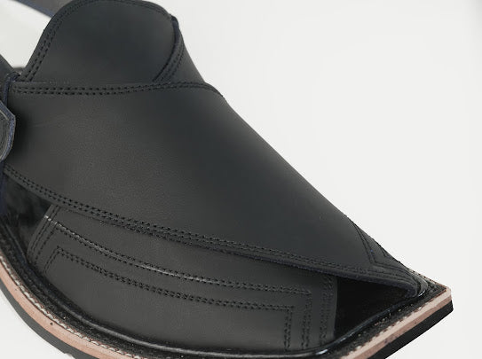 Black Peshawari Chappal