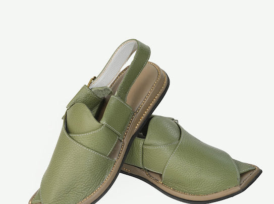 Olive Drop Peshawari Chappal
