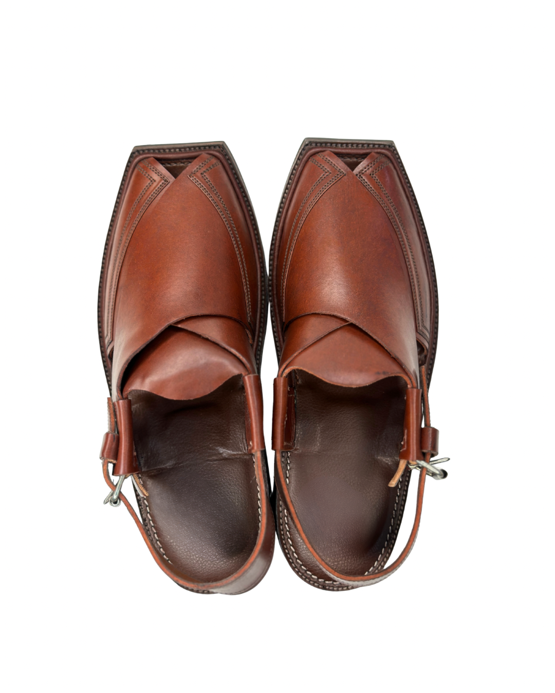 Maroon Stiched Peshawari Chappal