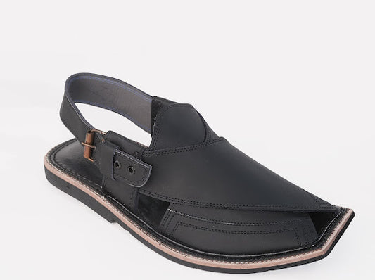 Black Peshawari Chappal